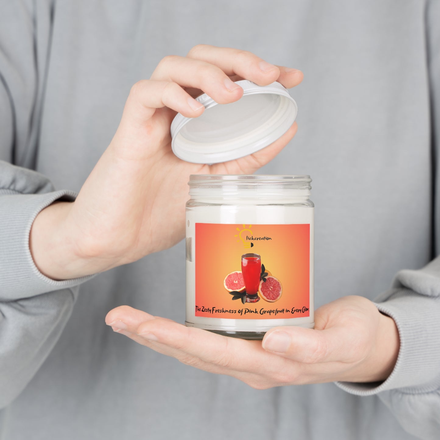 Grapefruit Scented Candles, 9oz with Pink Grapefruit Fragrance