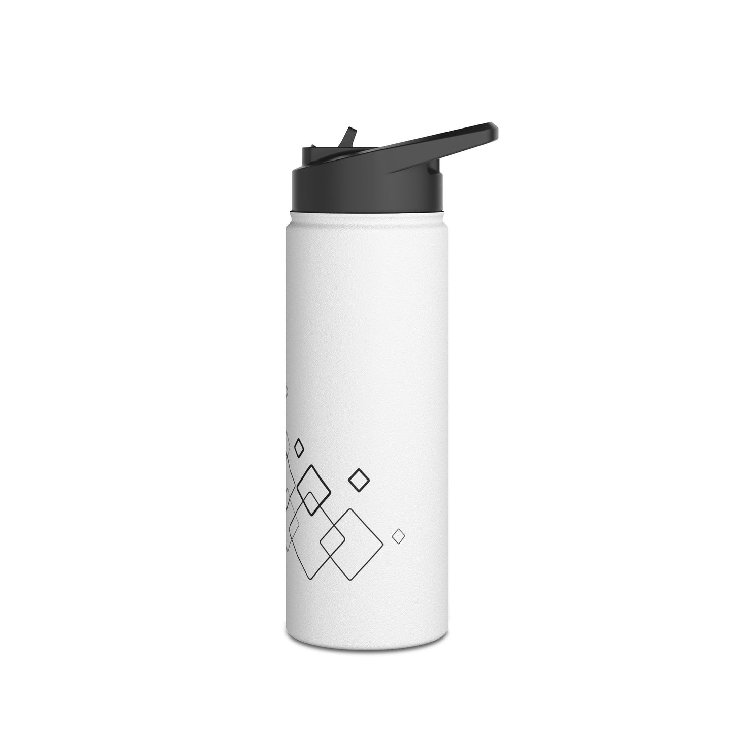 Water Bottle, Square Pattern Design, Stainless Steel