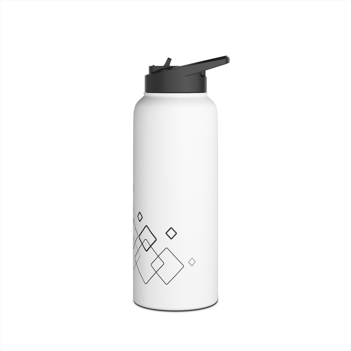 Water Bottle, Square Pattern Design, Stainless Steel