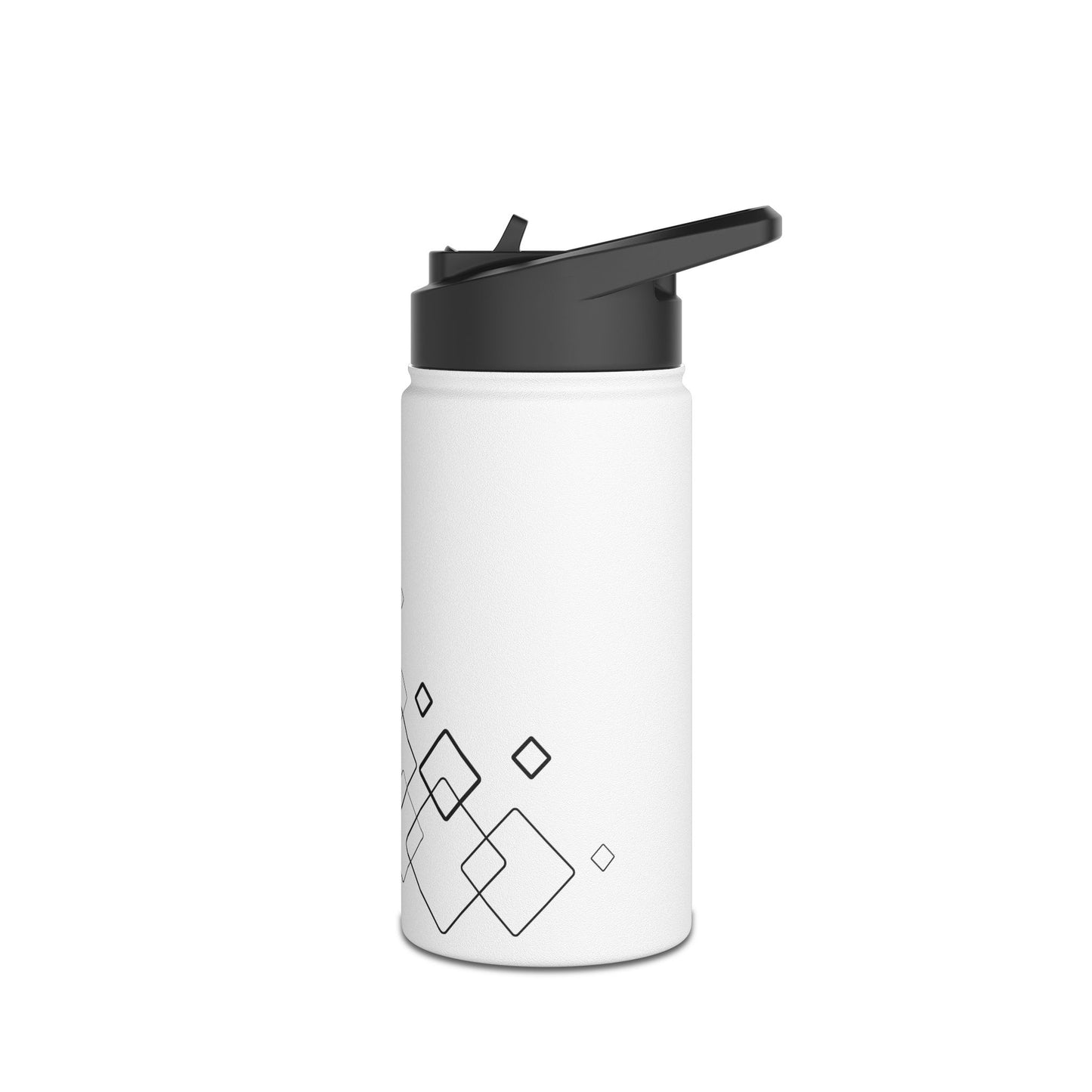 Water Bottle, Square Pattern Design, Stainless Steel