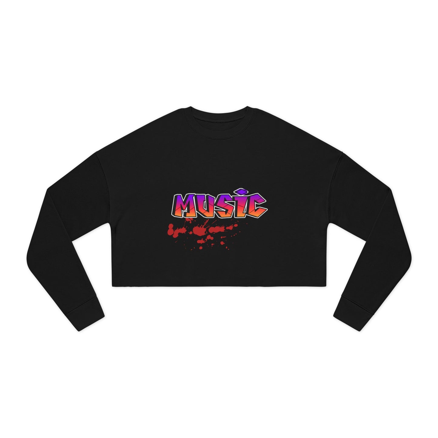 Music Lover Women's Cropped Sweatshirt