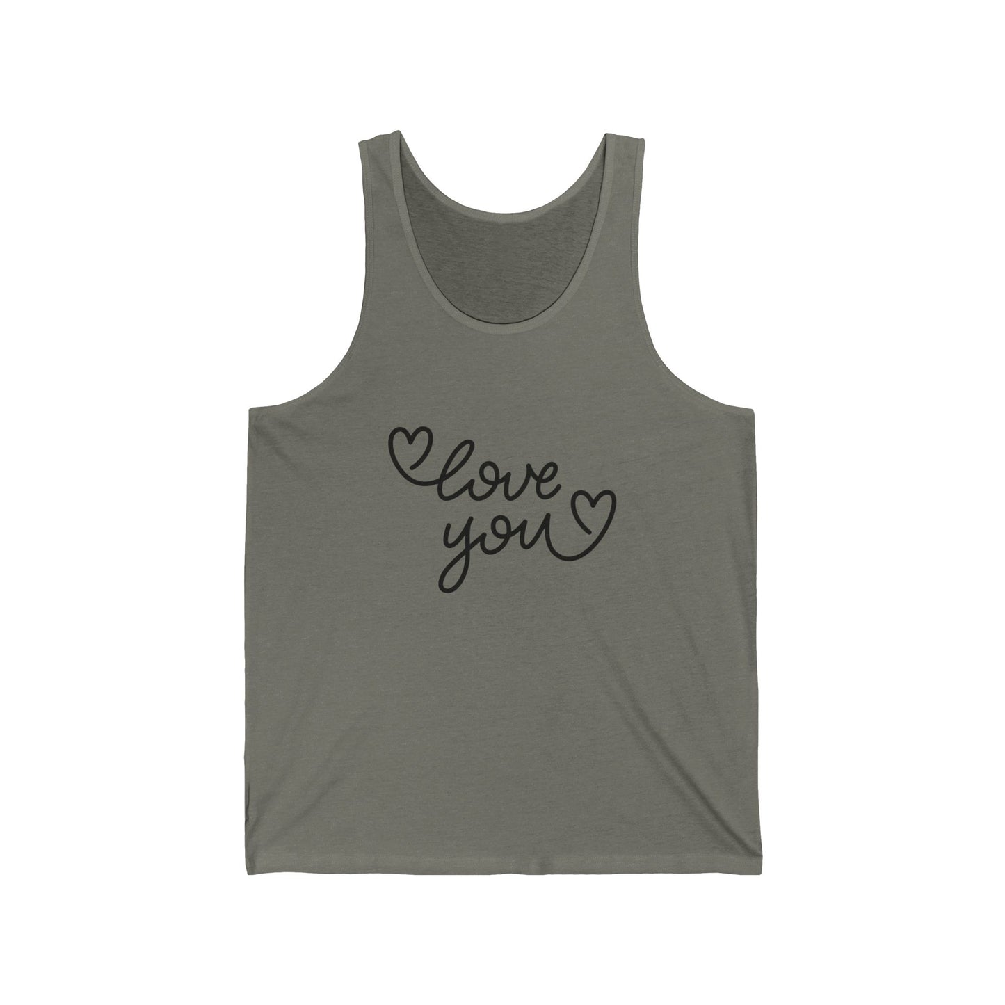 Unisex Tank Top with Colorful Inscription T-shirt