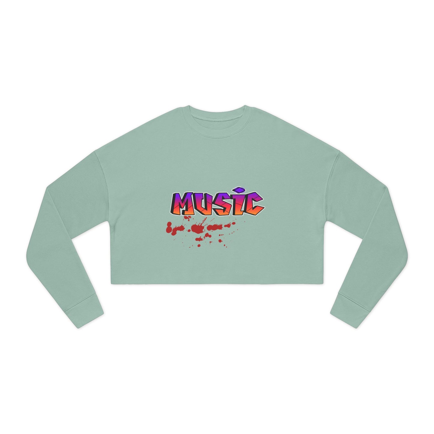 Music Lover Women's Cropped Sweatshirt