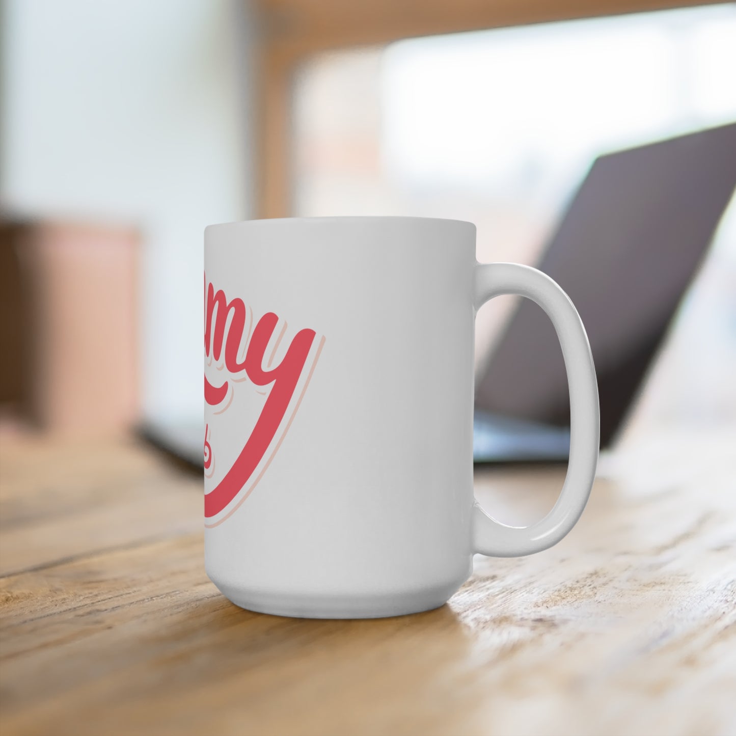 15oz Mug White with Yummy Inscription