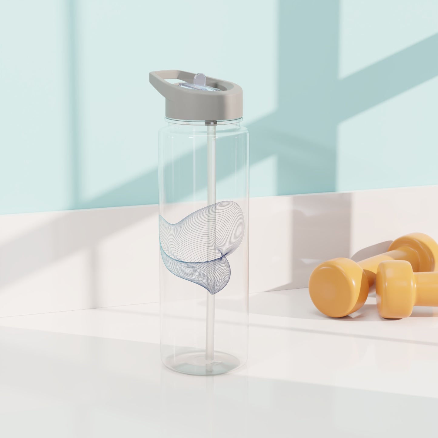 Tritan Water Bottle - Translucent with Colorful Delicate Pattern