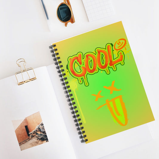 Spray Inscription Spiral Notebook - Ruled Line