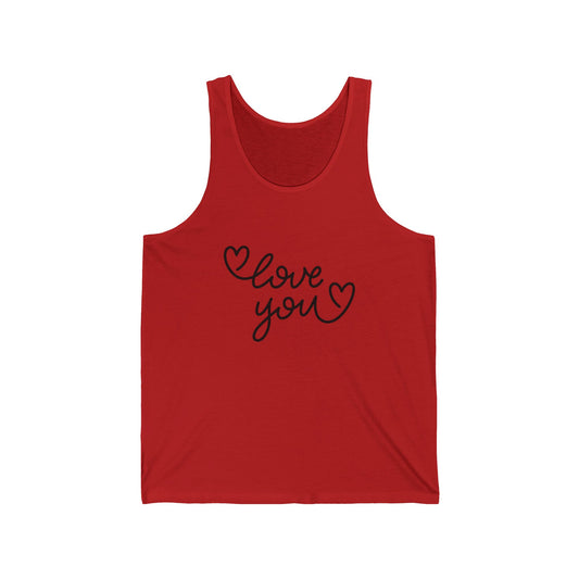 Unisex Tank Top with Colorful Inscription T-shirt