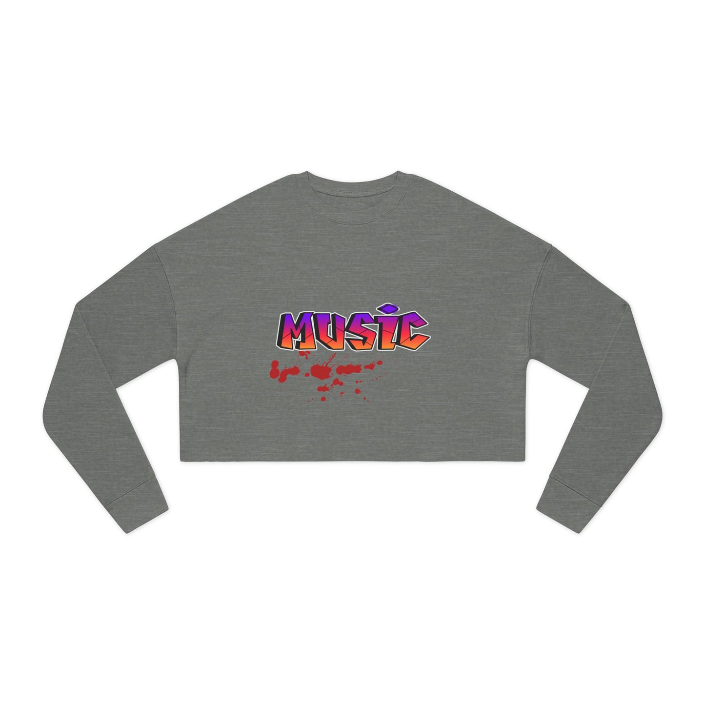 Music Lover Women's Cropped Sweatshirt