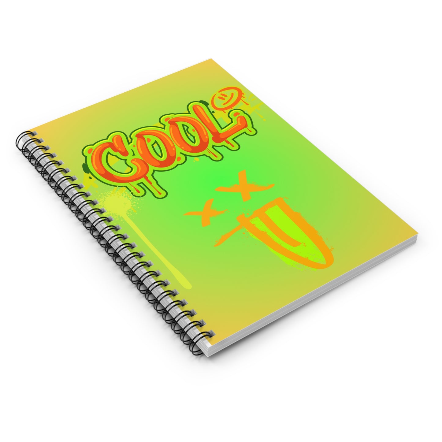 Spray Inscription Spiral Notebook - Ruled Line